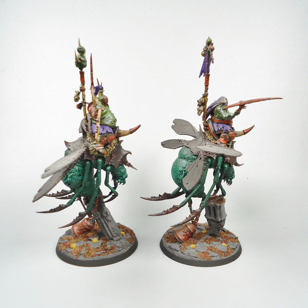 Warhammer Age Of Sigmar Army Maggotkin of Nurgle Pusgoyle Blightlords x2 Painted