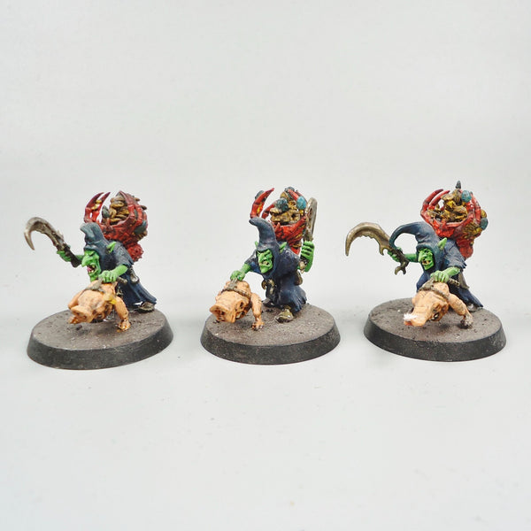 Warhammer Fantasy Age of Sigmar Army Orc Gloomspite Gitz Sneaky Snufflers x3