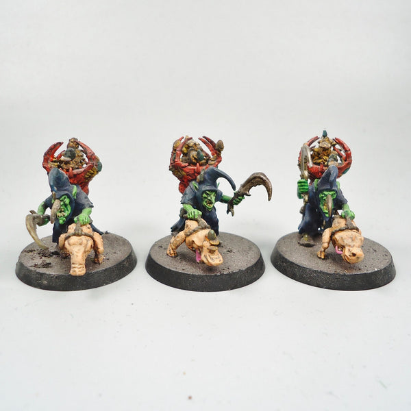 Warhammer Fantasy Age of Sigmar Army Orc Gloomspite Gitz Sneaky Snufflers x3