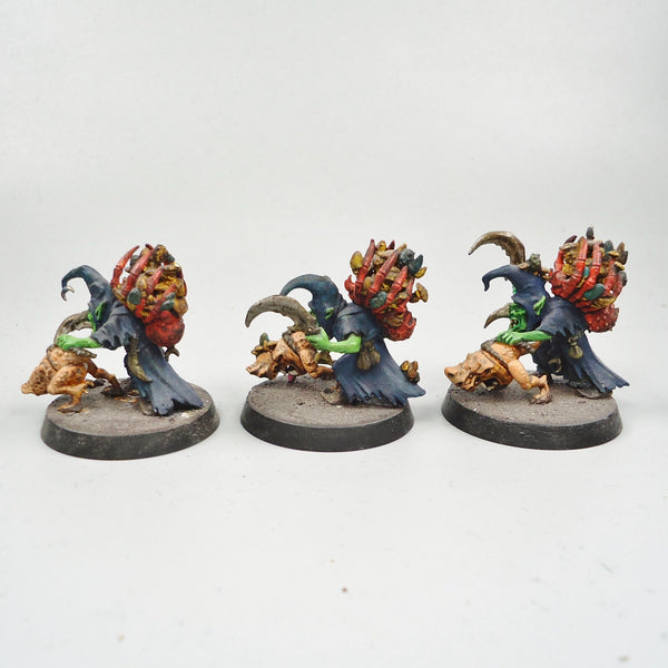 Warhammer Fantasy Age of Sigmar Army Orc Gloomspite Gitz Sneaky Snufflers x3
