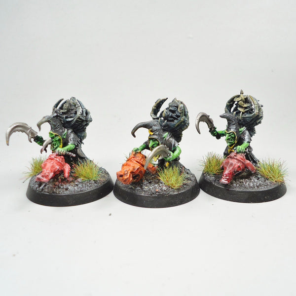 Warhammer Fantasy Age of Sigmar Army Orc Gloomspite Gitz Sneaky Snufflers x3