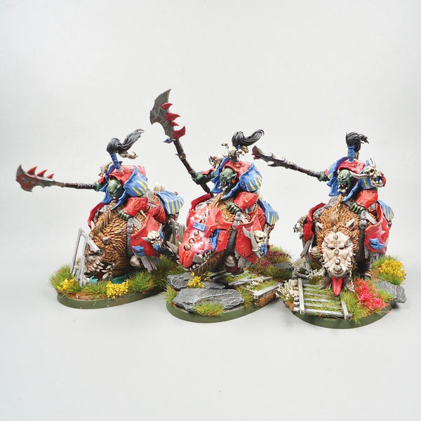 Warhammer Fantasy Age of Sigmar Army Orruk Warclans Ironjawz Gore-Gruntas x3
