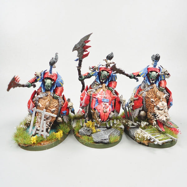 Warhammer Fantasy Age of Sigmar Army Orruk Warclans Ironjawz Gore-Gruntas x3