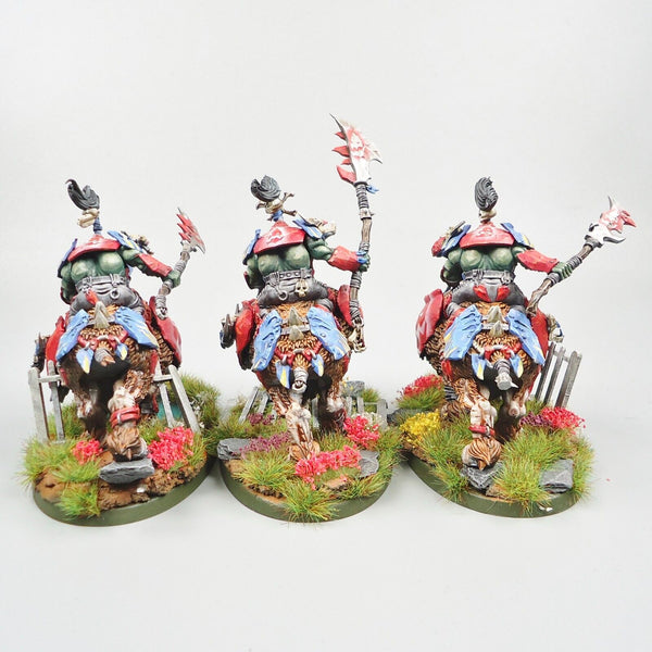 Warhammer Fantasy Age of Sigmar Army Orruk Warclans Ironjawz Gore-Gruntas x3