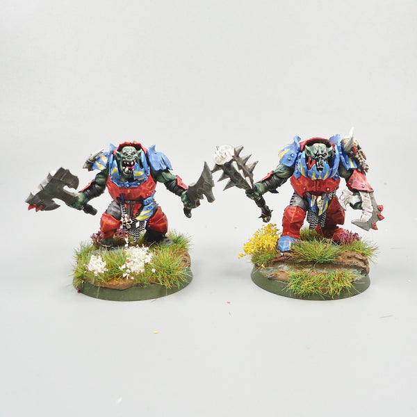 Warhammer Fantasy Age of Sigmar Army Orruk Warclans Ironjawz Brutes x5 Painted