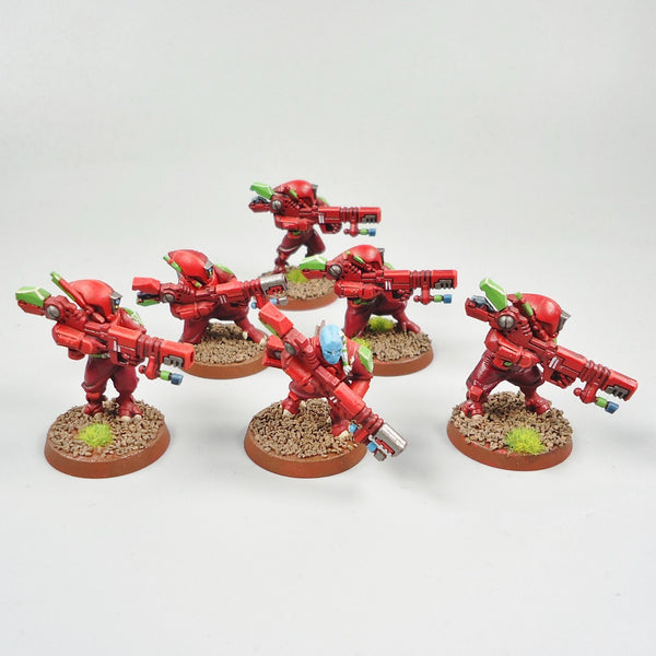 Warhammer 40k Army Tau Empire Troops x6 Painted and Based