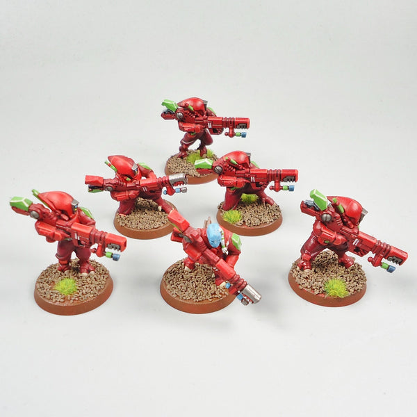 Warhammer 40k Army Tau Empire Troops x6 Painted and Based