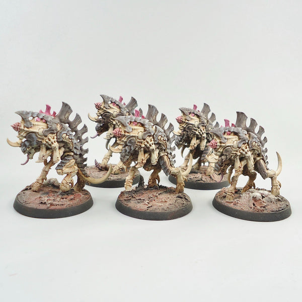 Warhammer 40k Tyranids Barbgaunts x5 Painted And Based