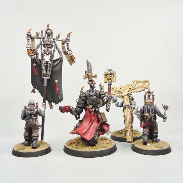 Warhammer 40k Army Space Marines Black Templars Grimaldus & Retinue Painted