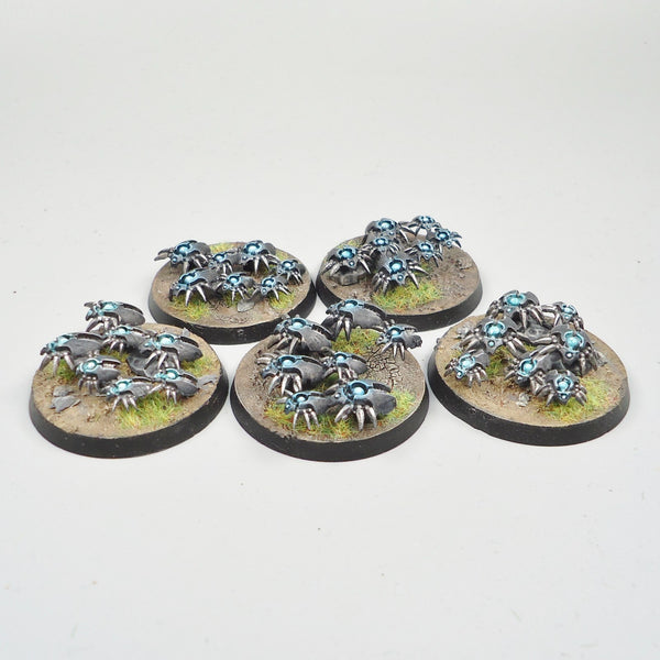 Necron Scarab Bases x5 Painted And Based - Necrons Warhammer 40k Army