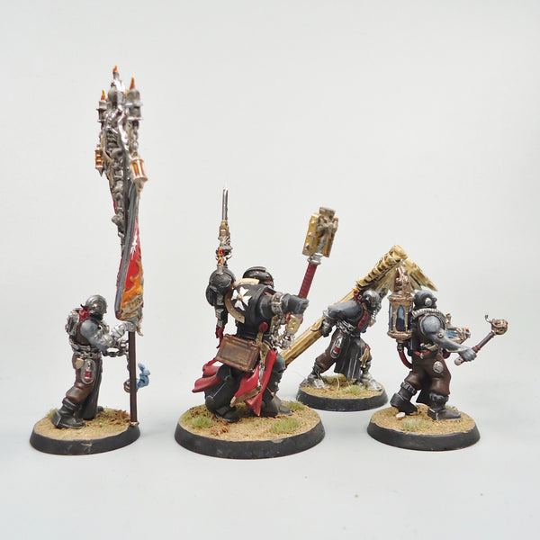 Warhammer 40k Army Space Marines Black Templars Grimaldus & Retinue Painted