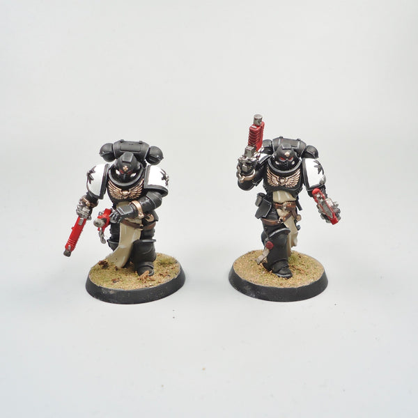 Warhammer 40k Army Space Marines Black Templars Initiates x5 Painted