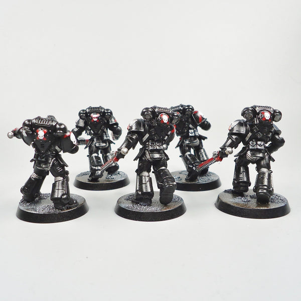 Warhammer 40k Army Space Marines  Blood Angels Assault Intercessors x5 Painted