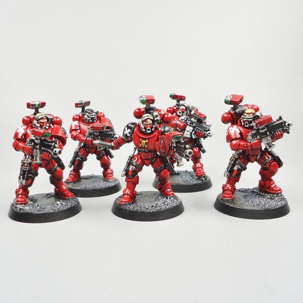 Warhammer 40k Army Space Marines  Blood Angels Primaris Incursors x5 Painted