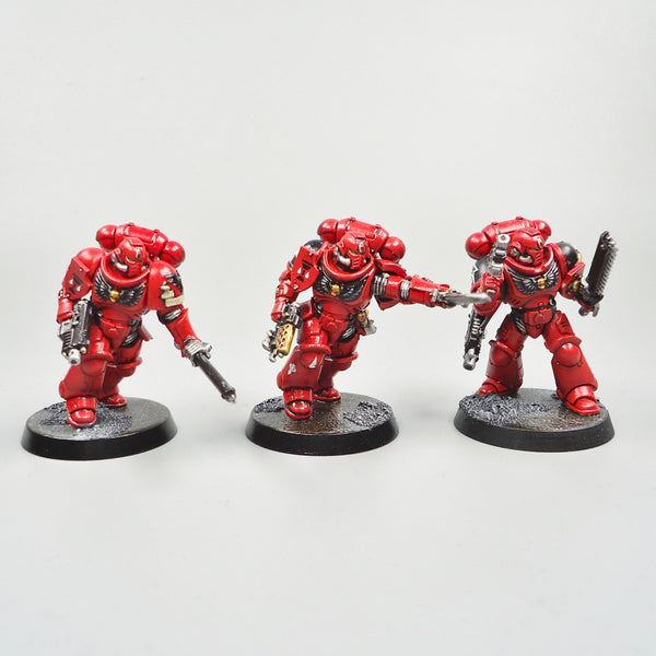 Warhammer 40k Army Space Marines  Blood Angels Assault Intercessors x5 Painted