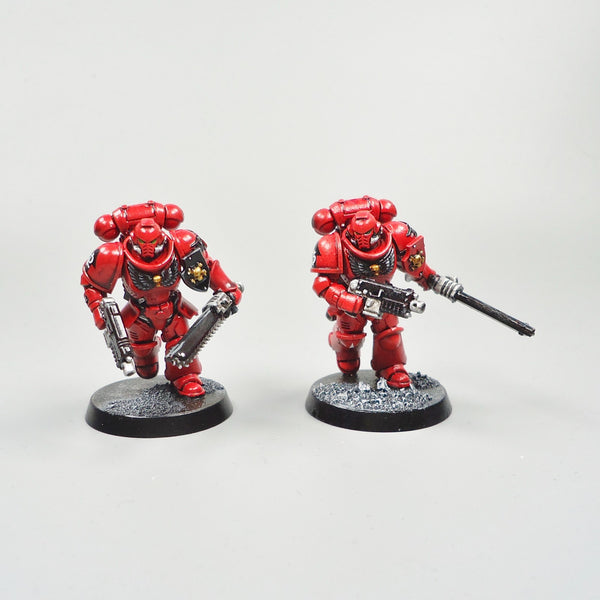 Warhammer 40k Army Space Marines  Blood Angels Assault Intercessors x5 Painted