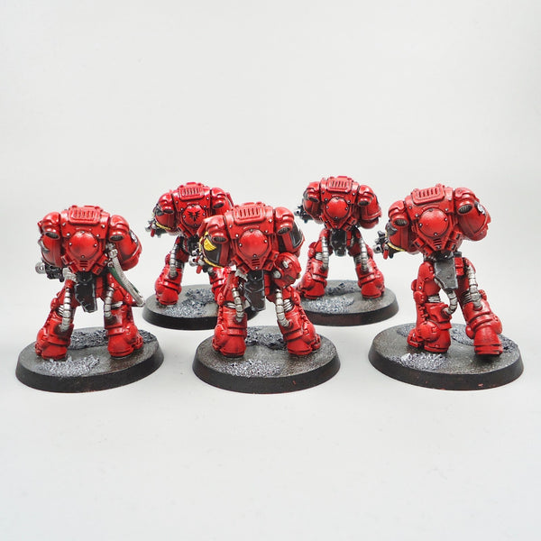 Warhammer 40k Army Space Marines  Blood Angels Heavy Intercessors x5 Painted