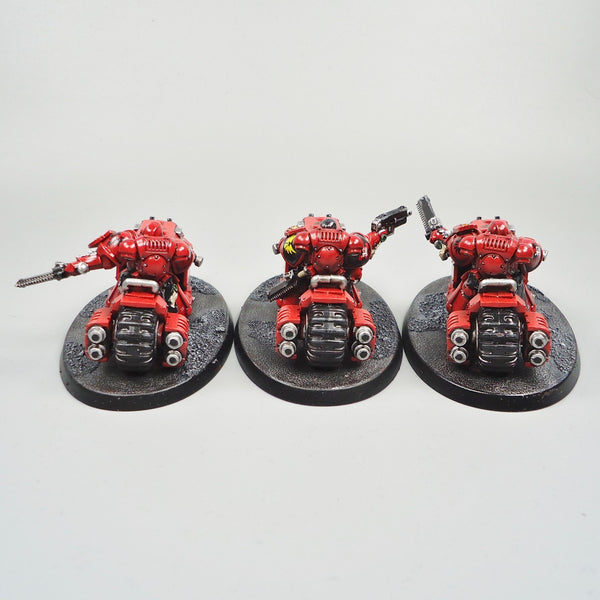 Warhammer 40k Army Space Marines  Blood Angels Primaris Outriders x3 Painted