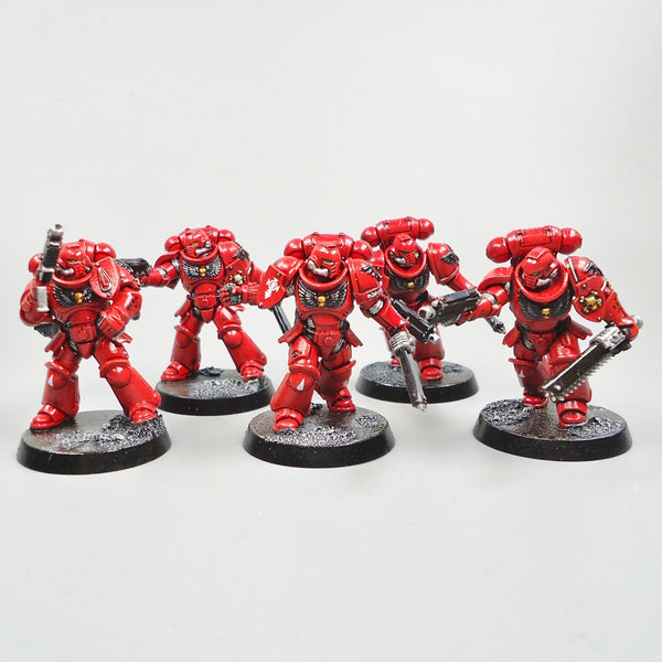 Warhammer 40k Army Space Marines  Blood Angels Assault Intercessors x5 Painted