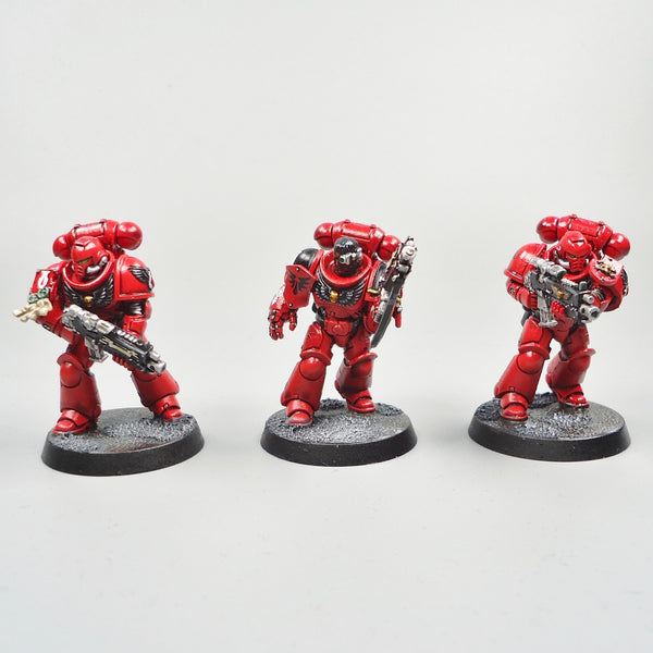 Warhammer 40k Army Space Marines  Blood Angels Primaris Intercessors x5 Painted