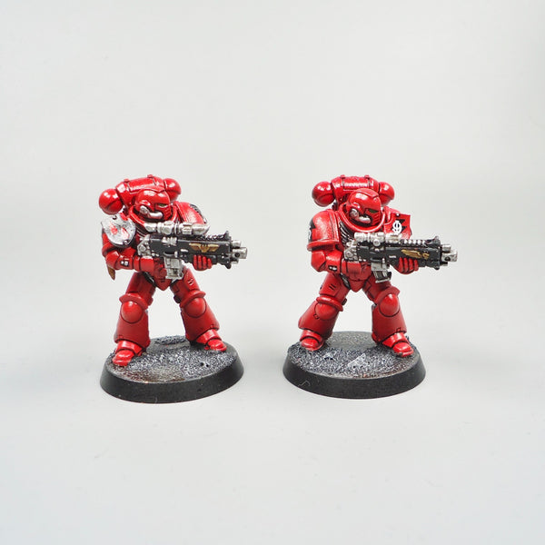 Warhammer 40k Army Space Marines  Blood Angels Primaris Intercessors x5 Painted