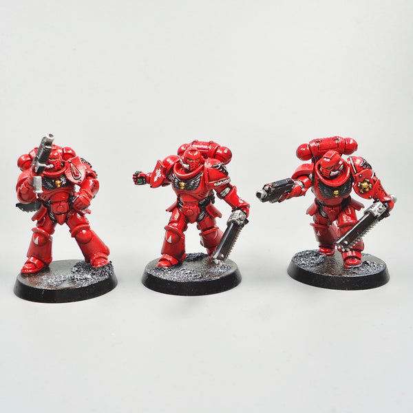 Warhammer 40k Army Space Marines  Blood Angels Assault Intercessors x5 Painted