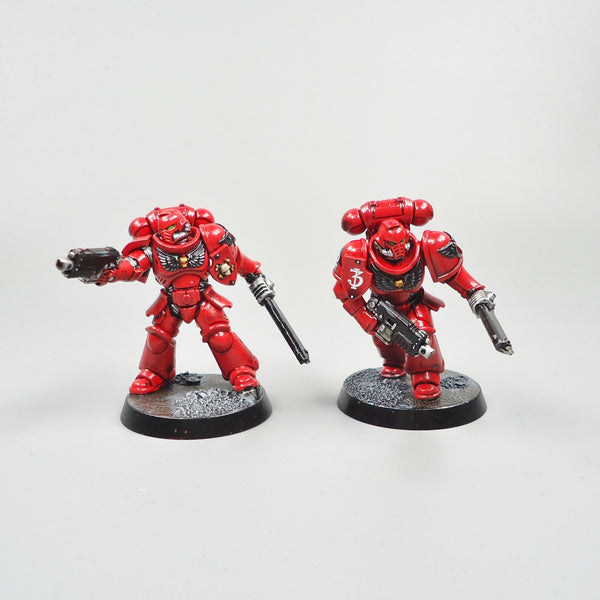 Warhammer 40k Army Space Marines  Blood Angels Assault Intercessors x5 Painted