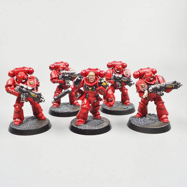 Warhammer 40k Army Space Marines  Blood Angels Primaris Intercessors x5 Painted