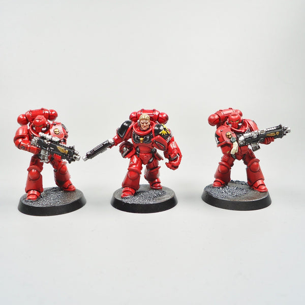 Warhammer 40k Army Space Marines  Blood Angels Primaris Intercessors x5 Painted