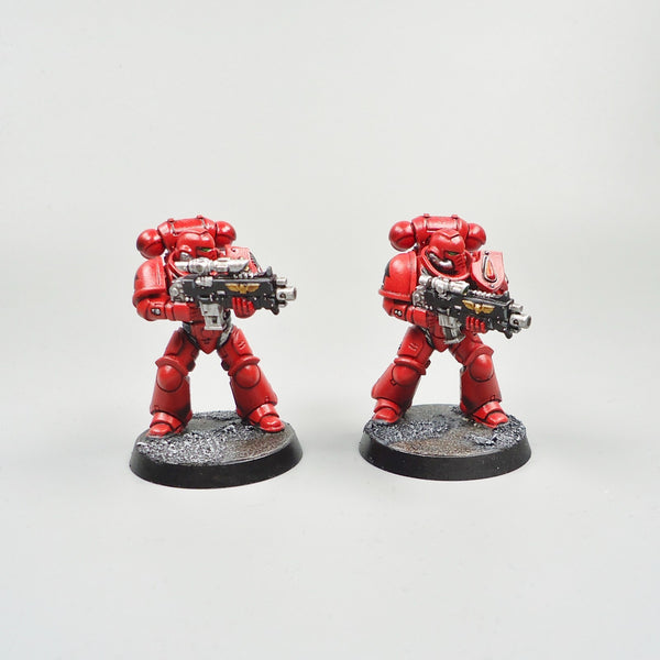 Warhammer 40k Army Space Marines  Blood Angels Primaris Intercessors x5 Painted