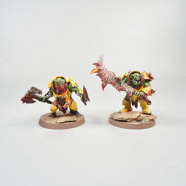 Warhammer Army Age of Sigmar Brutes x5 Painted - Orruk Ironjawz