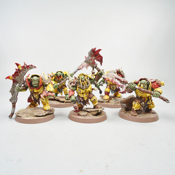 Warhammer Army Age of Sigmar Brutes x5 Painted - Orruk Ironjawz