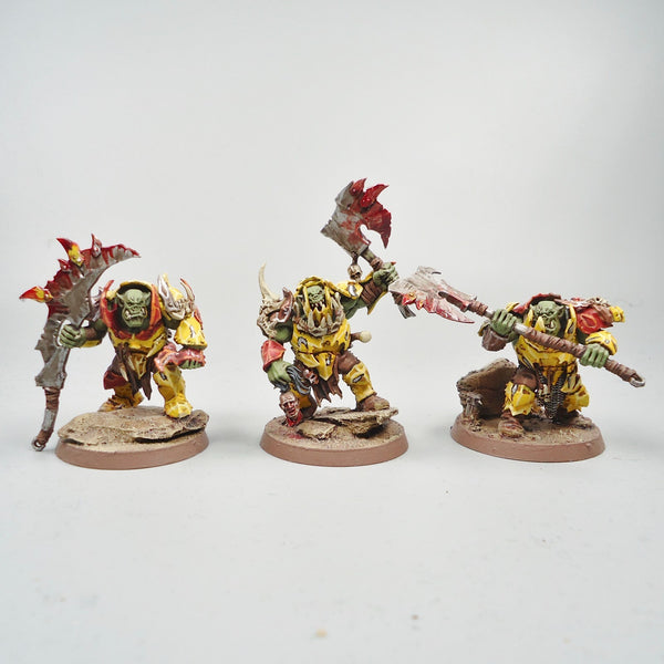 Warhammer Army Age of Sigmar Brutes x5 Painted - Orruk Ironjawz