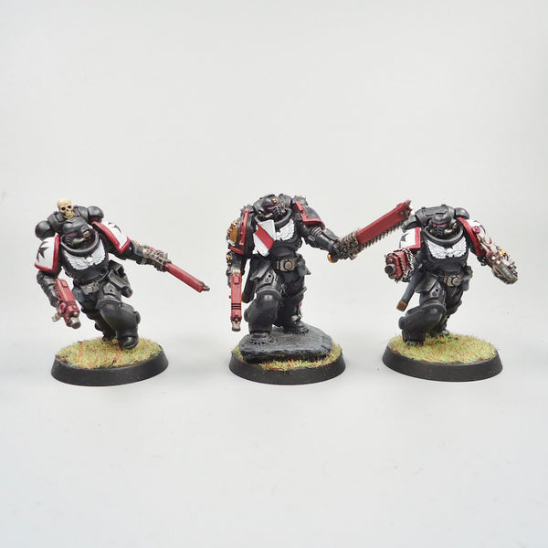 Warhammer 40k Army Space Marines Black Templars Assault Intercessors x5 Painted