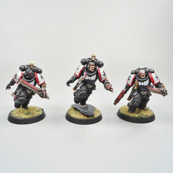 Warhammer 40k Army Space Marines Black Templars Assault Intercessors x5 Painted
