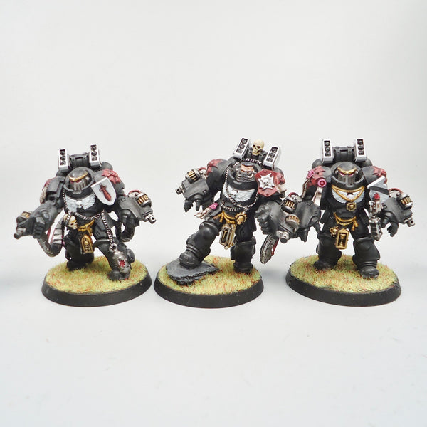 Warhammer 40k Army Space Marines Black Templars Aggressors x3 Painted