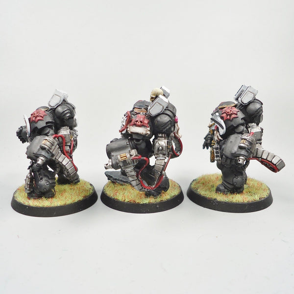 Warhammer 40k Army Space Marines Black Templars Aggressors x3 Painted