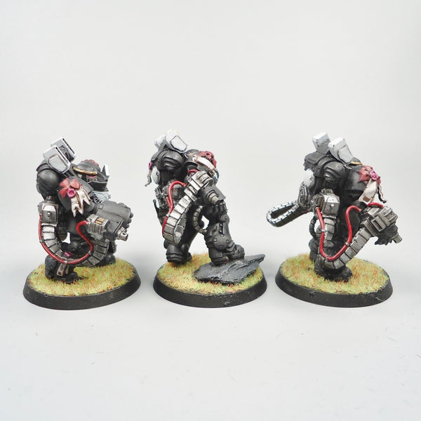 Warhammer 40k Army Space Marines Black Templars Aggressors x3 Painted