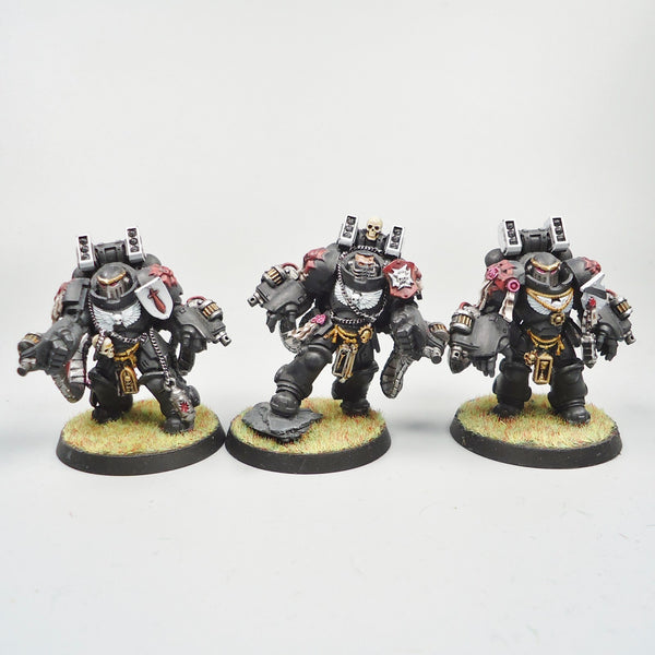 Warhammer 40k Army Space Marines Black Templars Aggressors x3 Painted
