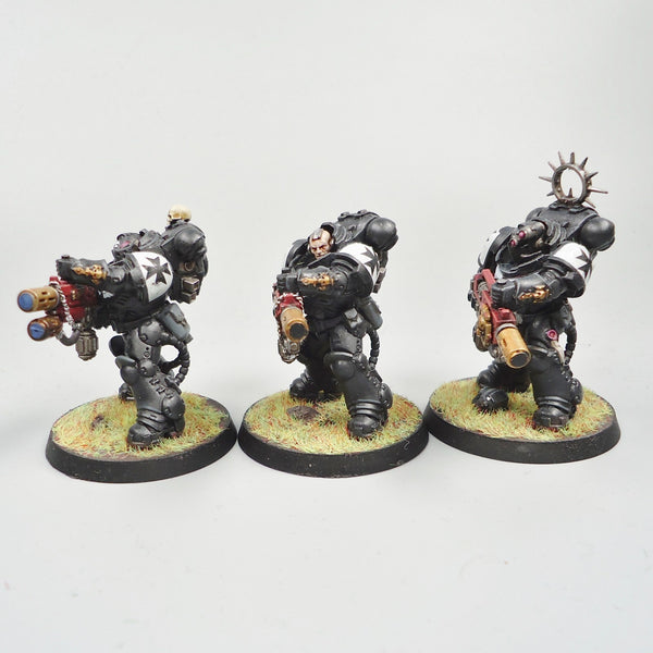 Warhammer 40k Army Space Marines Black Templars Eradicators x3 Painted