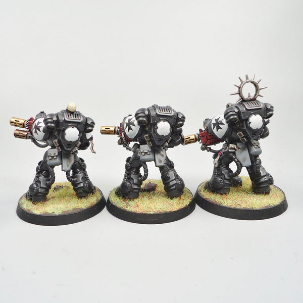 Warhammer 40k Army Space Marines Black Templars Eradicators x3 Painted