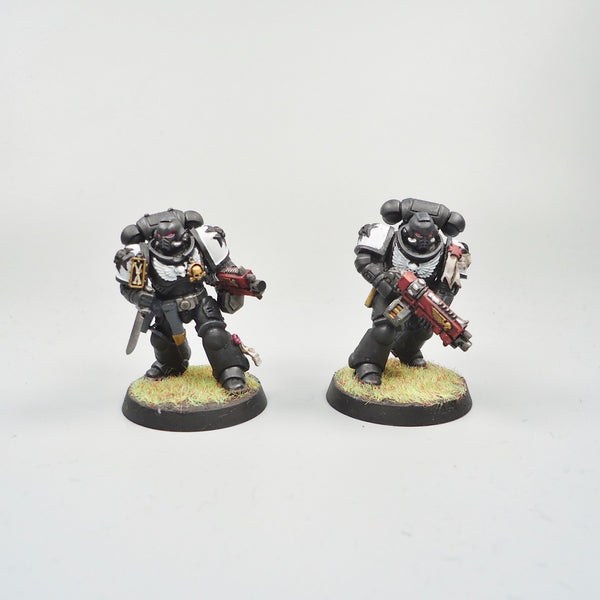 Warhammer 40k Army Space Marines Black Templars Primaris Intercessors x5 Painted