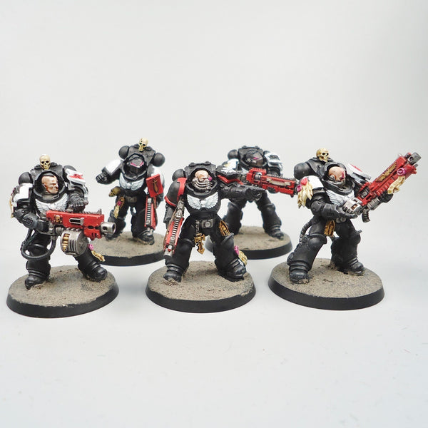 Warhammer 40k Army Space Marines Black Templars Heavy Intercessors x5 Painted