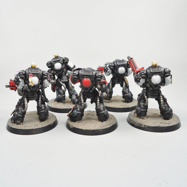 Warhammer 40k Army Space Marines Black Templars Heavy Intercessors x5 Painted