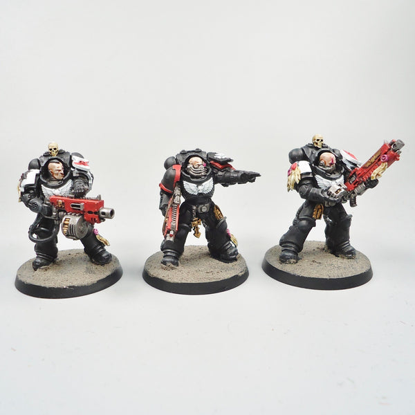 Warhammer 40k Army Space Marines Black Templars Heavy Intercessors x5 Painted