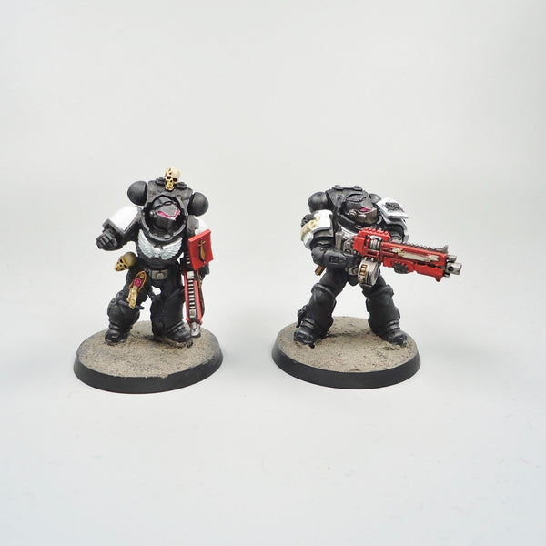 Warhammer 40k Army Space Marines Black Templars Heavy Intercessors x5 Painted