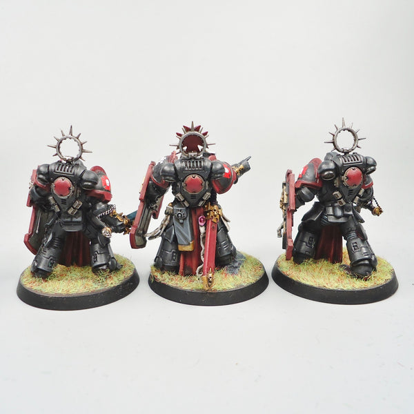 Warhammer 40k Army Space Marines Black Templars Bladeguard Veterans x3 Painted