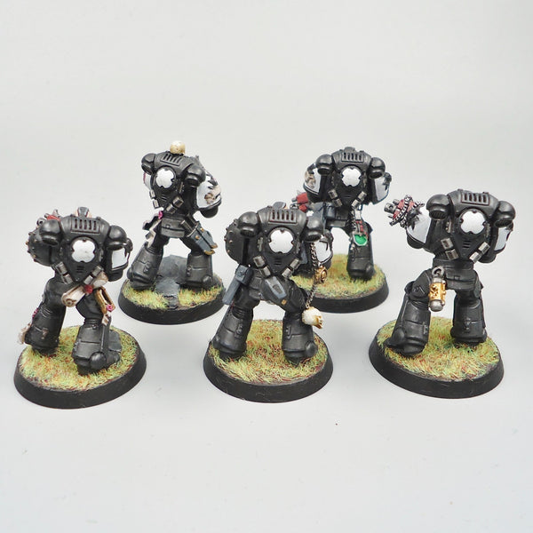 Warhammer 40k Army Space Marines Black Templars Primaris Intercessors x5 Painted