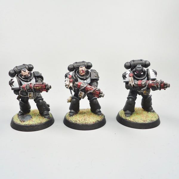 Warhammer 40k Army Space Marines Black Templars Primaris Intercessors x5 Painted