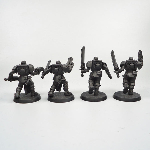 Warhammer 40k Army Space Marines Black Templars Neophytes x4 Undercoated
